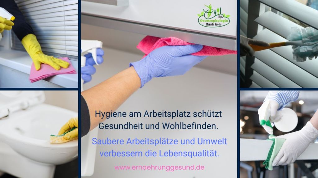 Arbeitsplatzhygiene nicht vernachlässigen, weil Hygiene Gesundheit und Lebensqualität verbessert.