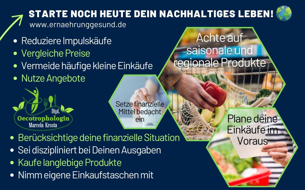 Nachhaltige Ernährung beginnt mit regionalen und unverarbeiteten Lebensmitteln.